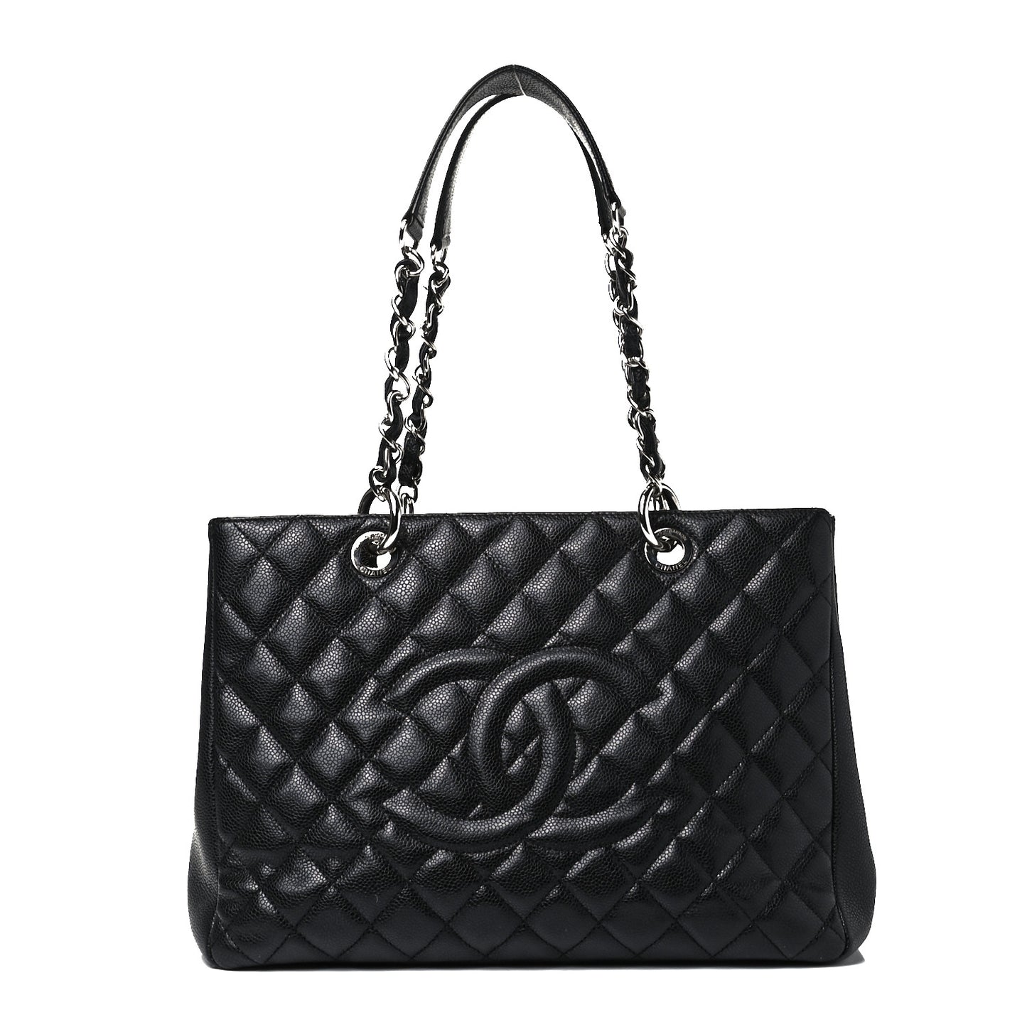Caviar Quilted Grand Shopping Tote GST Black