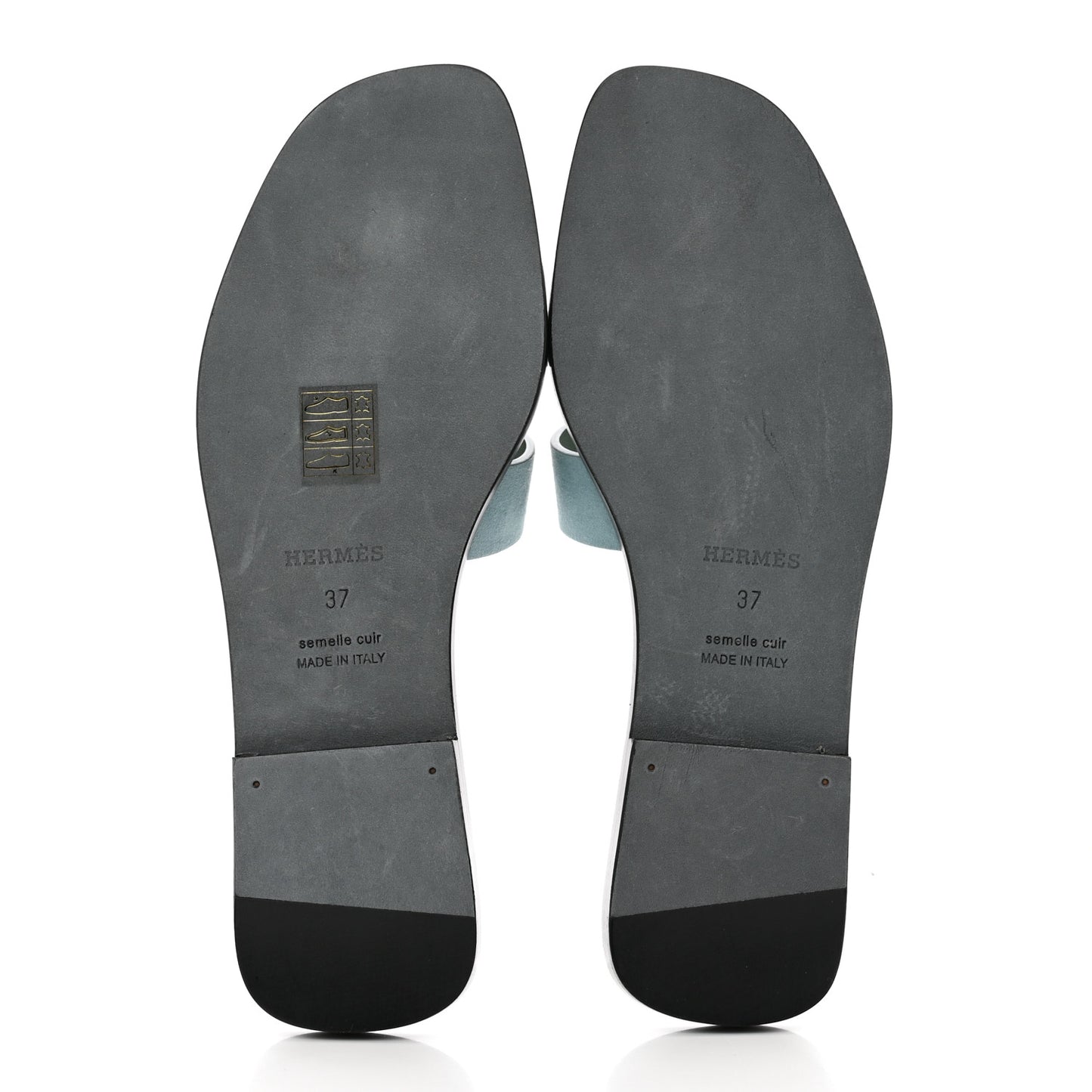 Suede Goatskin Oran Sandals 37 Vert D’eau Vert Anglais