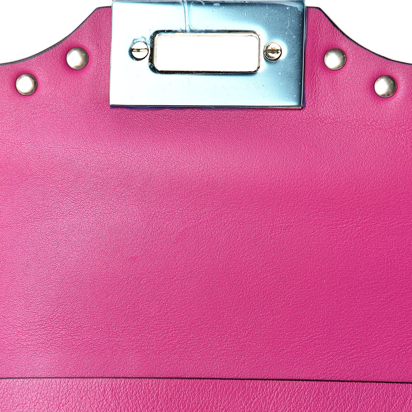 Vitello Mini Rockstud Flap Saddle Crossbody Bag Fuxia