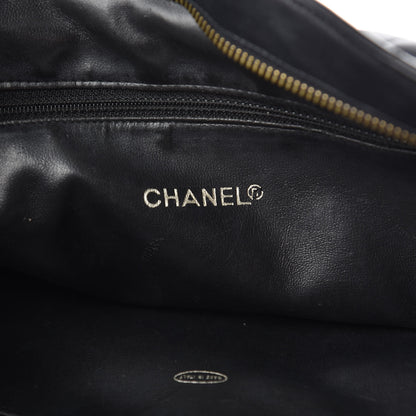 Chanel Lambskin Quilted Shopping Tote Black 8 of 13