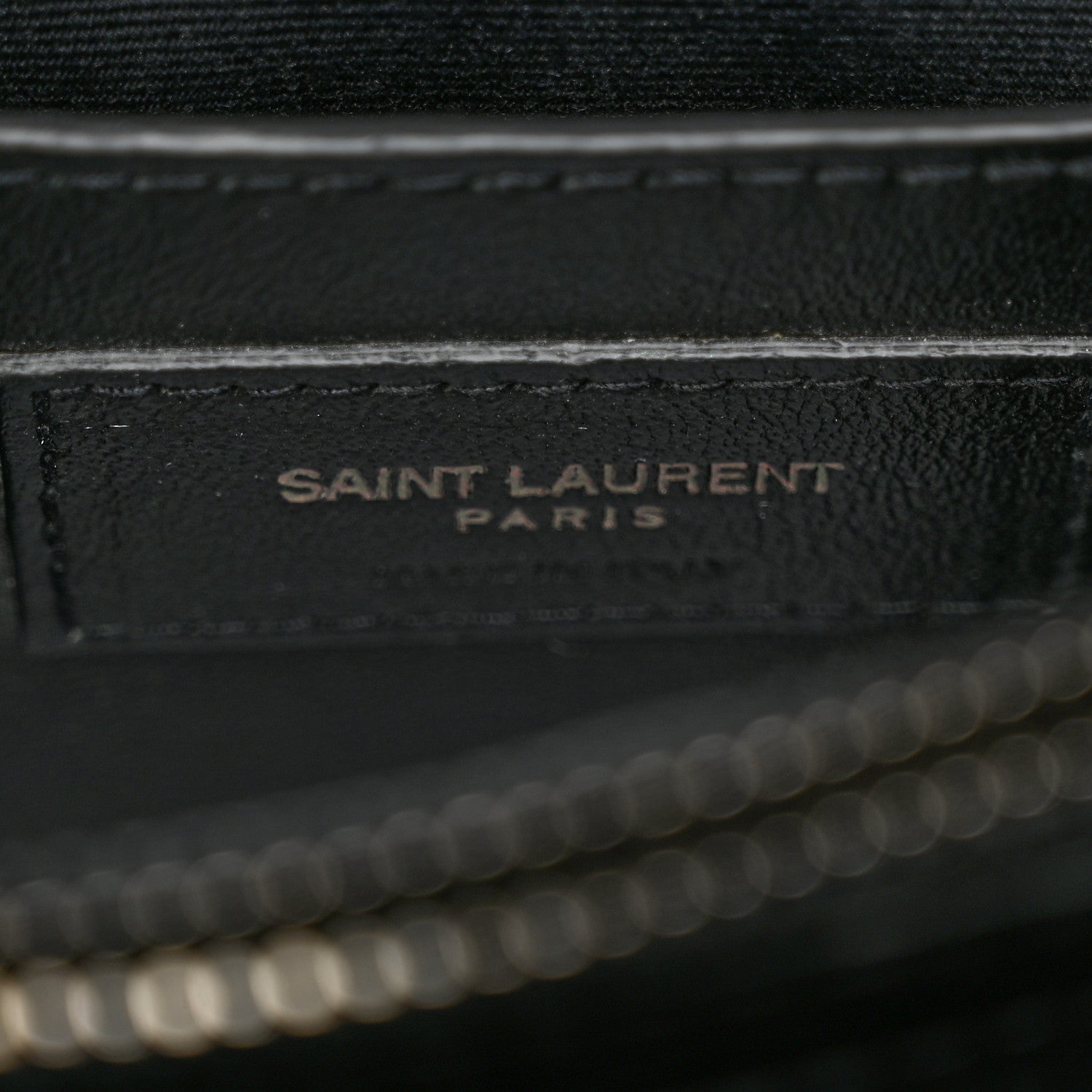 Saint Laurent Sheepskin Matelasse Chevron Monogram Medium College Bag Black 7 of 11