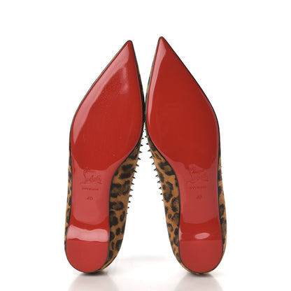 Christian Louboutin Veau Velours Anjalina Flats 40 Leo Gun Metal 5 of 8
