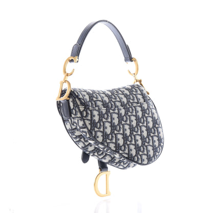 Christian Dior Oblique Mini Saddle Bag Blue 2 of 10
