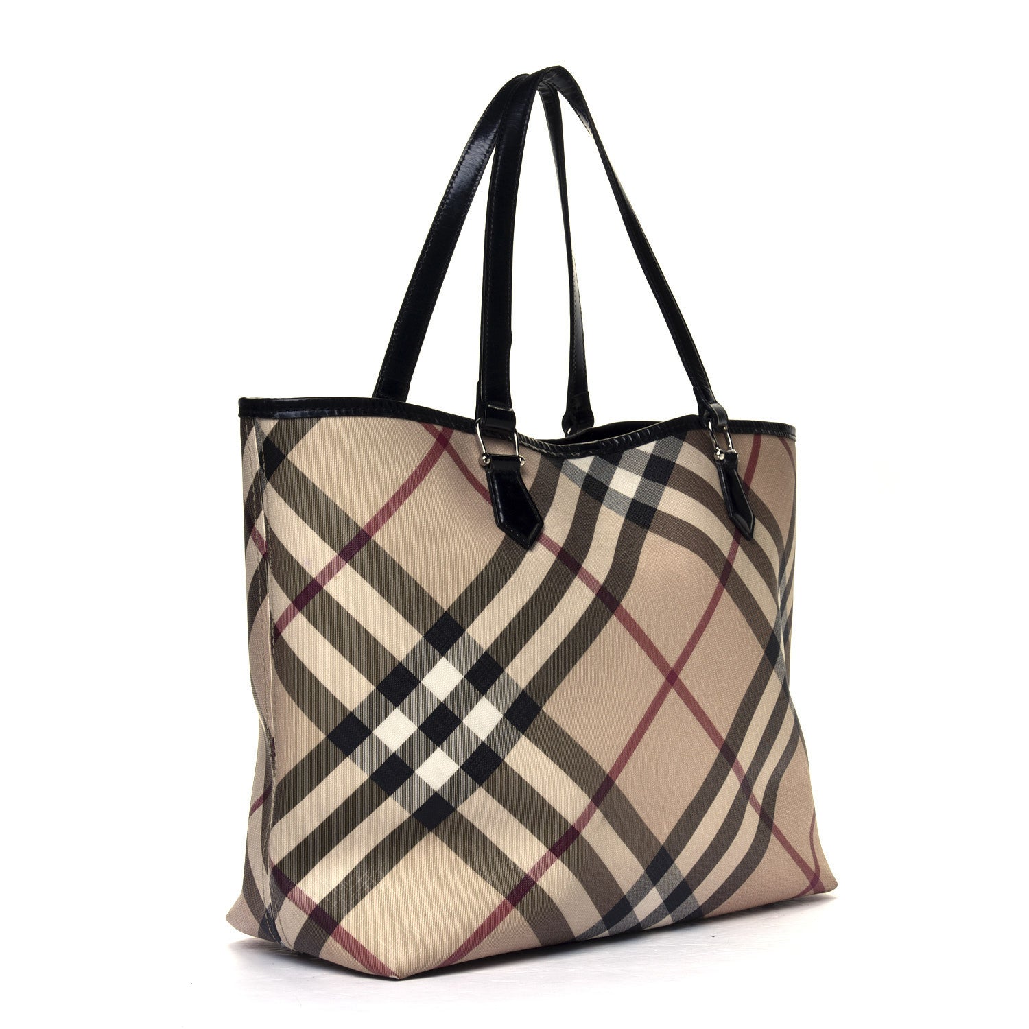 Burberry Nova Check Large Nickie Tote Black 2 of 9