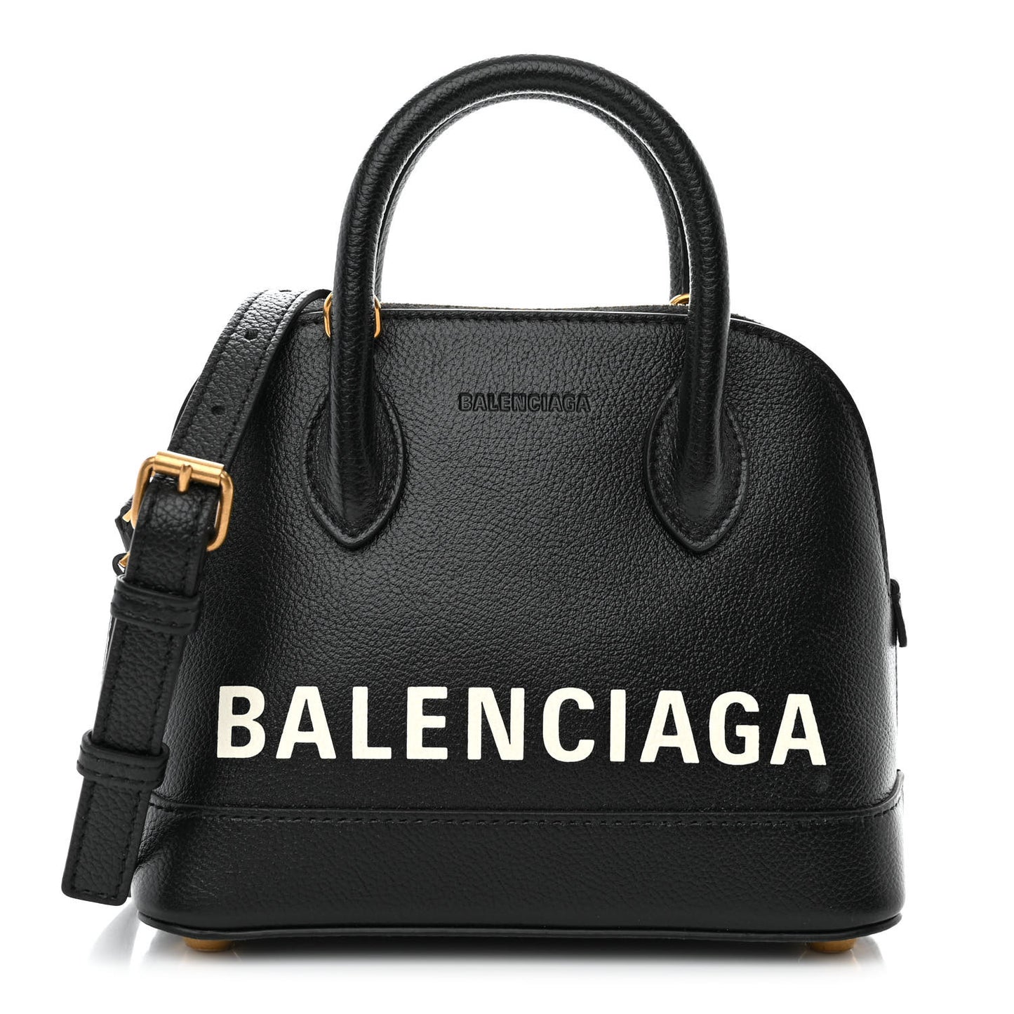 Grained Calfskin XXS Ville Top Handle Bag Black