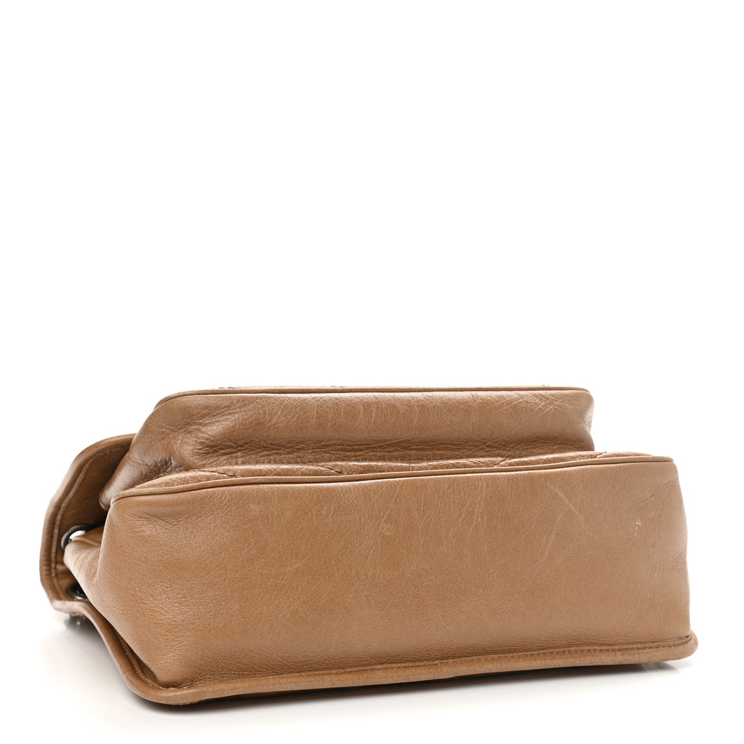 Saint Laurent Crinkled Calfskin Matelasse Monogram Medium Niki Chain Satchel Caramel 3 of 9