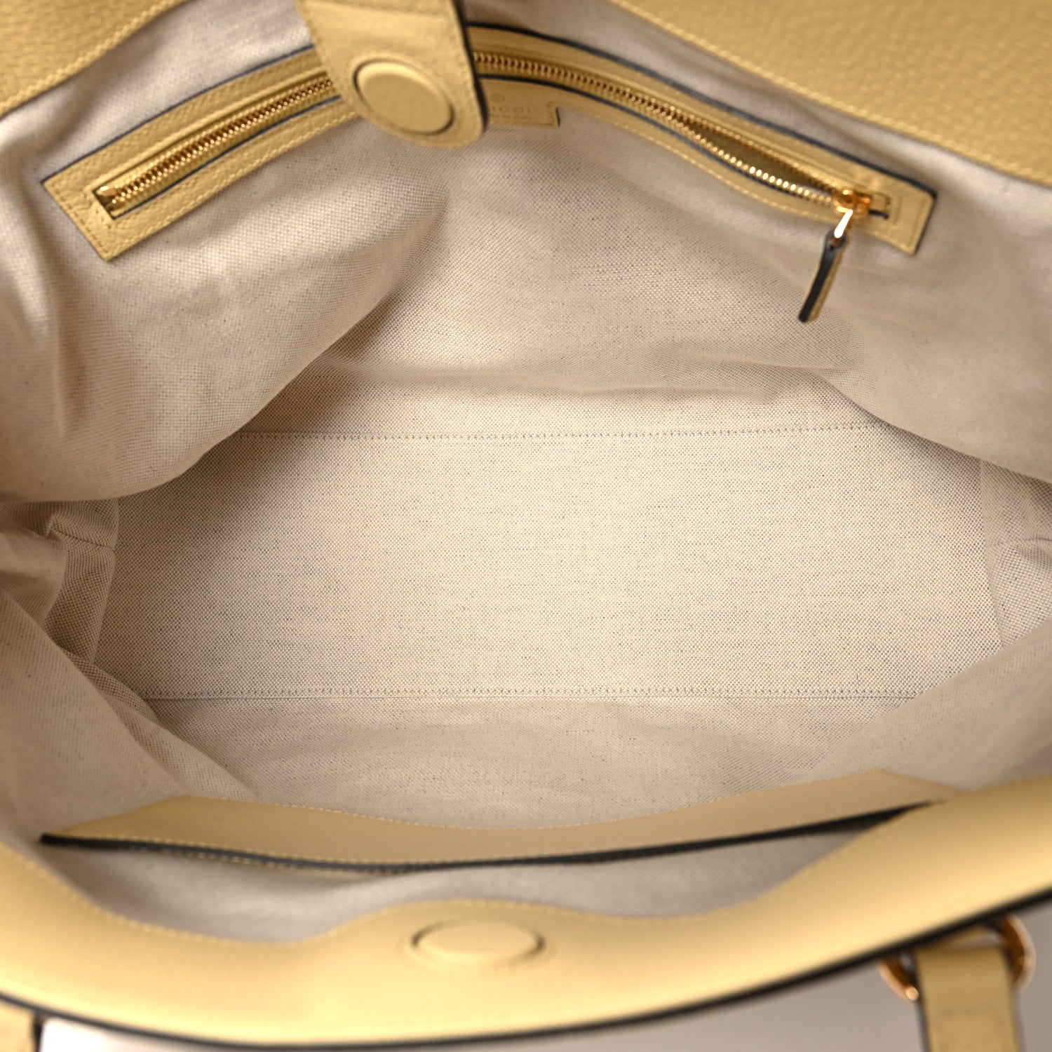 Gucci Monogram Jumbo GG Textured Dollar Calfskin Medium Ophidia Shopping Tote Camel Banana 5 of 10