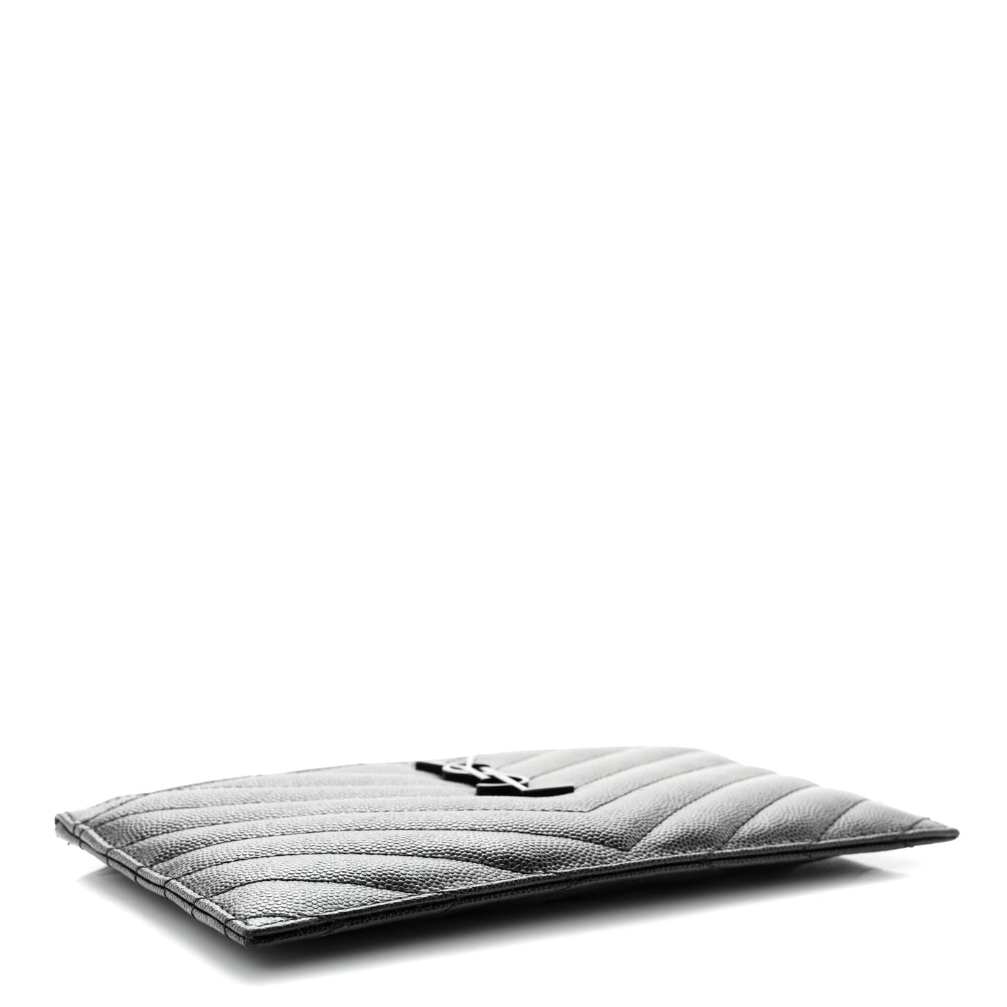 Grain De Poudre Chevron Monogram Bill Pouch Black