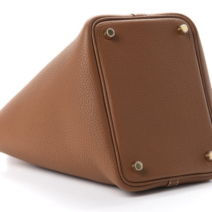 Hermes Taurillon Clemence Picotin Lock 18 PM Gold 6 of 11