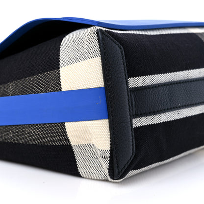 Burberry House Check Canvas Medium Burleigh Crossbody Bag Blue Black 7 of 10