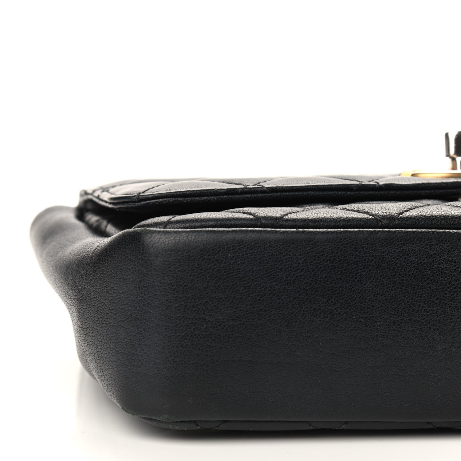 Chanel Lambskin Quilted Camellia Flower Flap Black 10 of 14