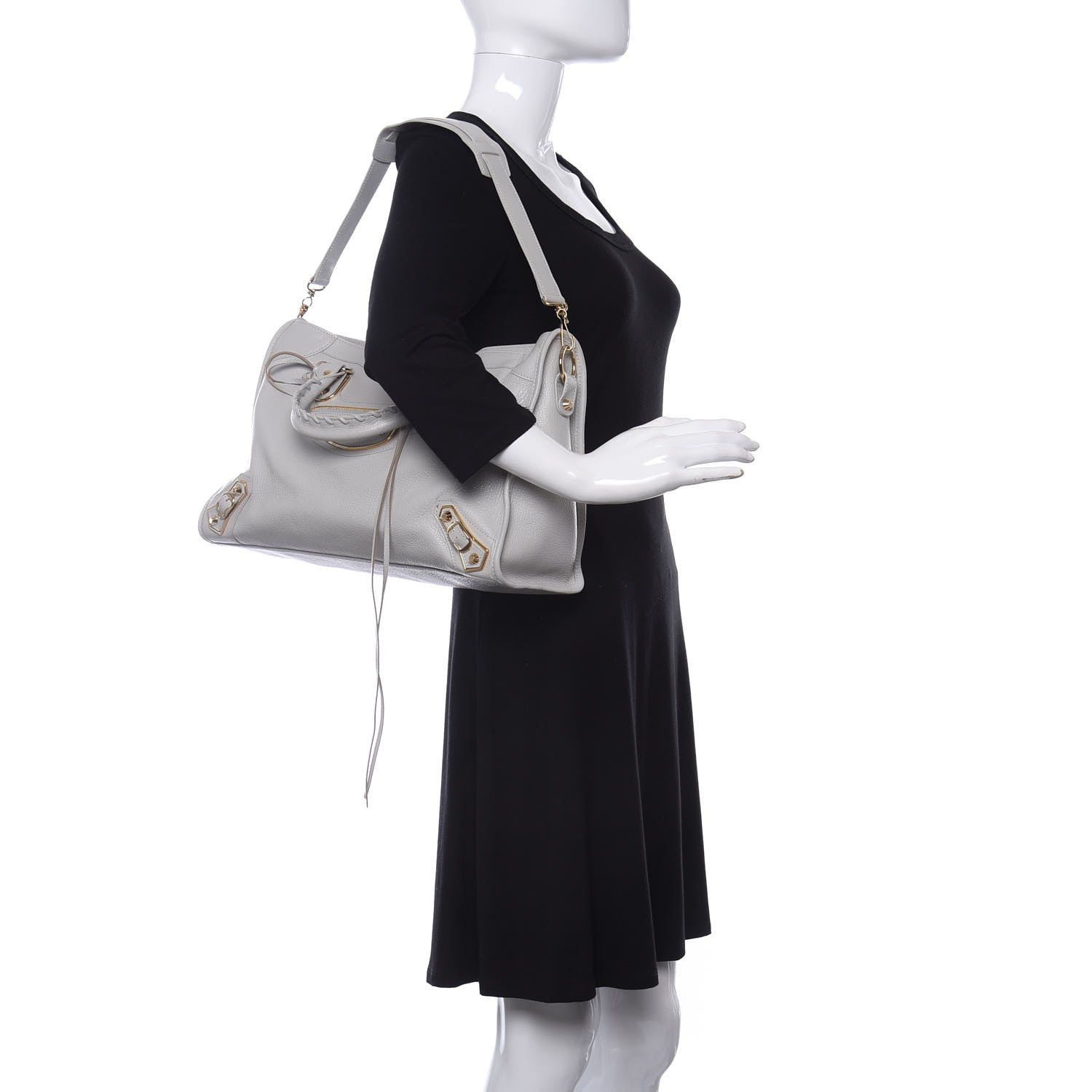 Balenciaga Chevre Gold Metallic Edge Hardware City Gris Nuage 2 of 13