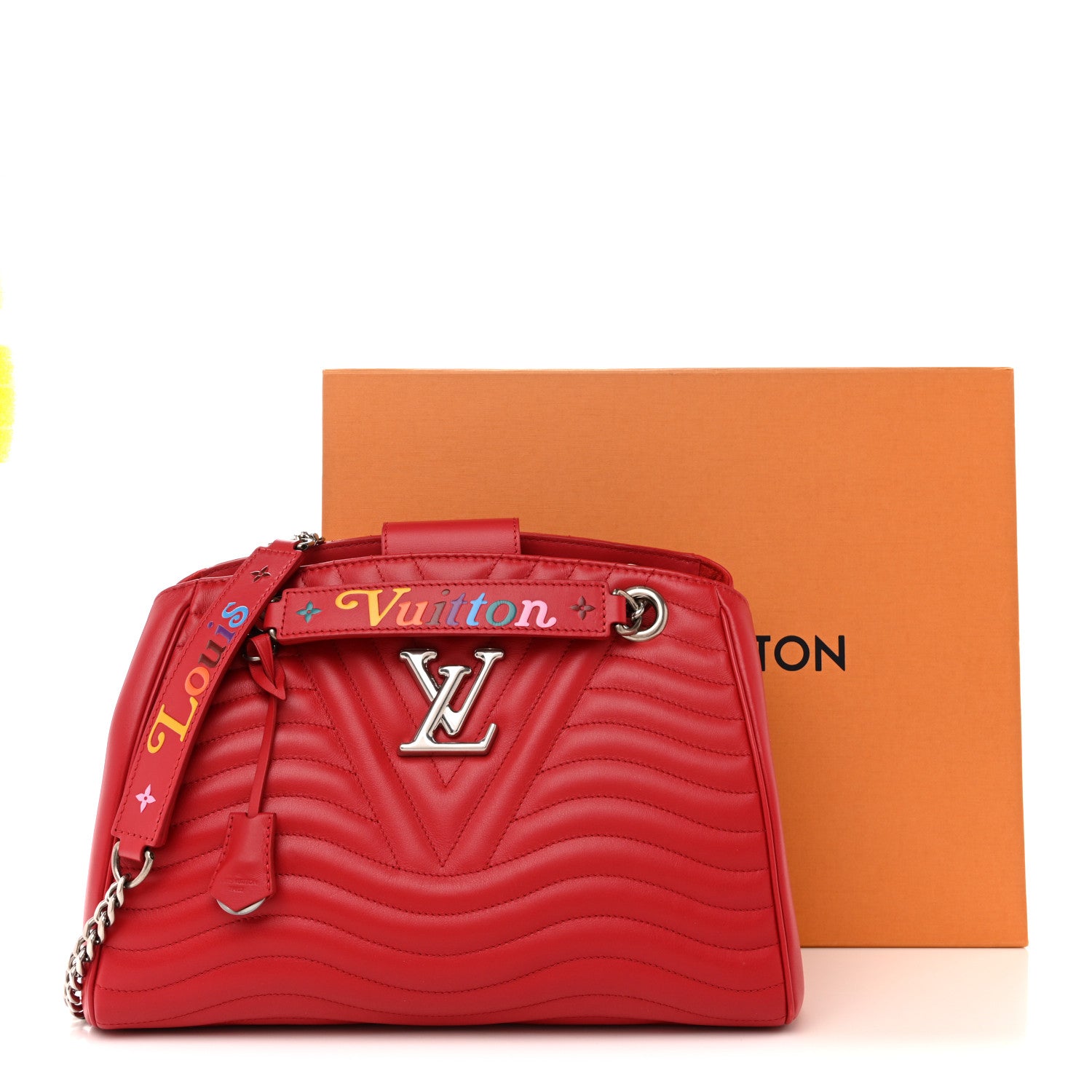 Louis Vuitton Calfskin New Wave Chain Tote Ecarlate 11 of 11
