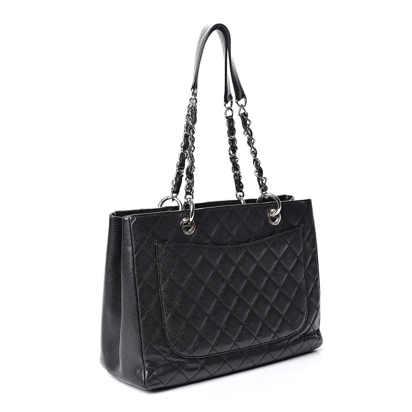 Caviar Quilted Grand Shopping Tote GST Black