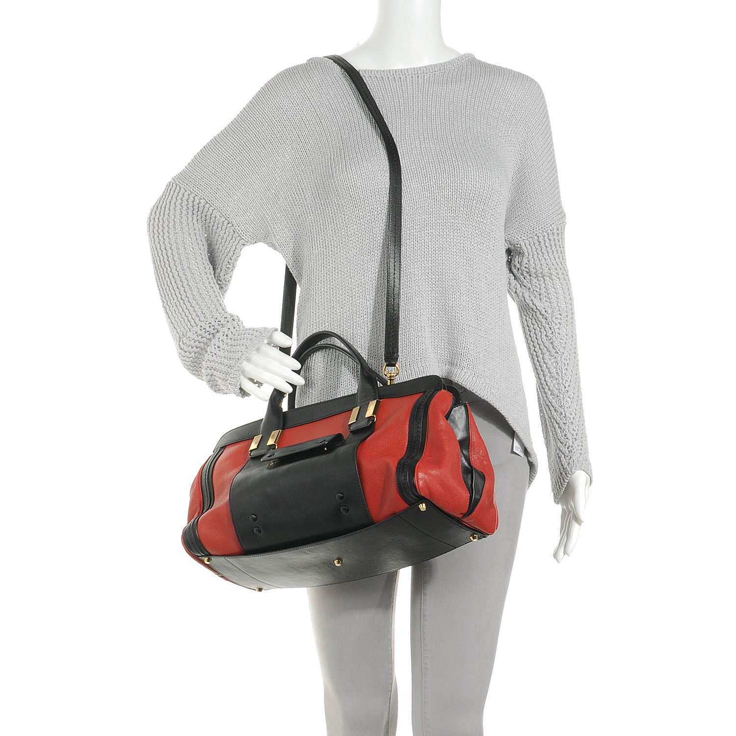 Chloe Leather Medium Alice Satchel Holly Berry 2 of 9