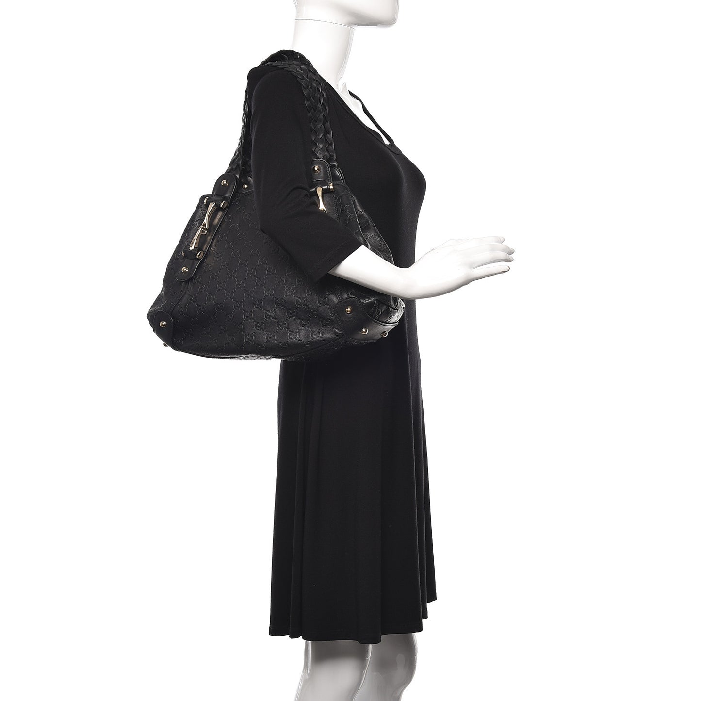 Guccissima Small Pelham Shoulder Bag Black