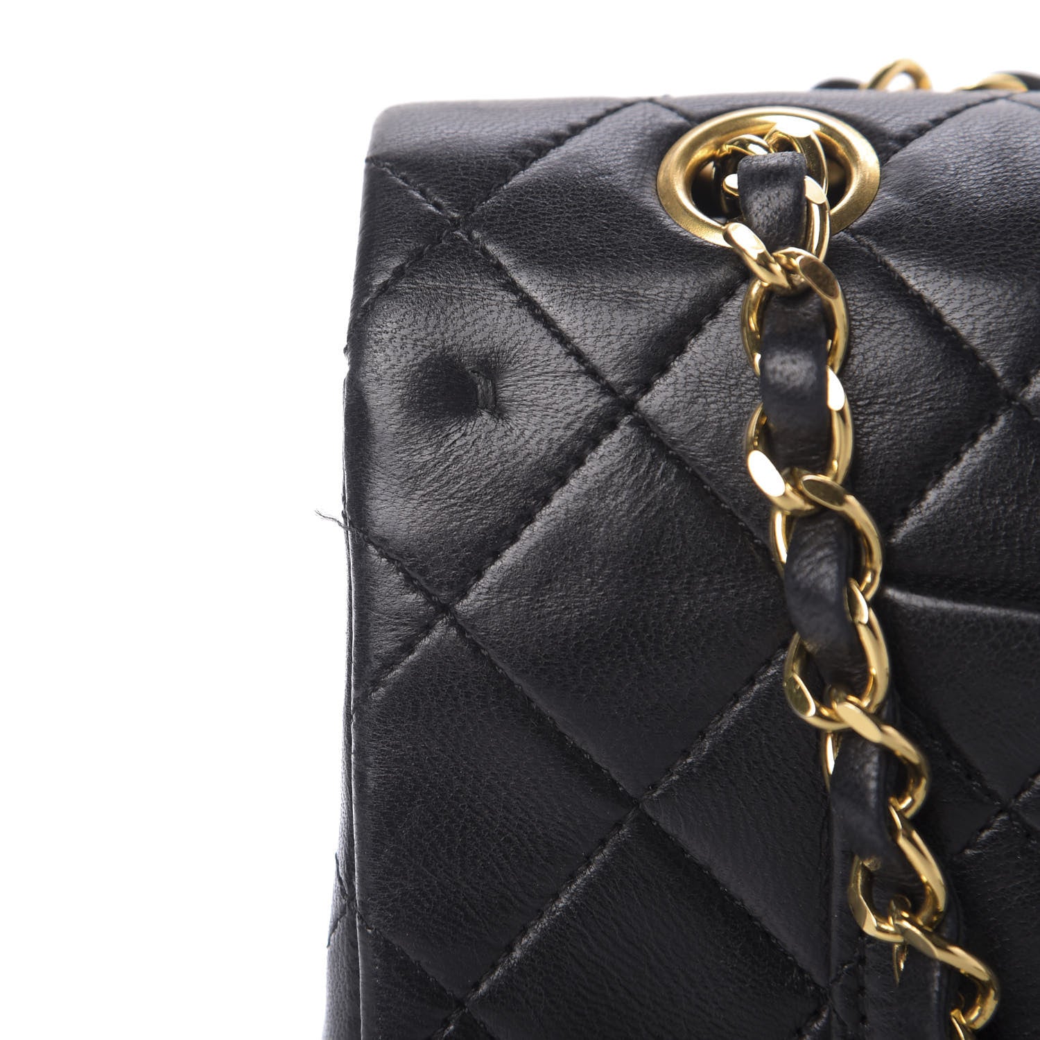 Chanel Lambskin Quilted Medium Double Flap Black 11 of 11