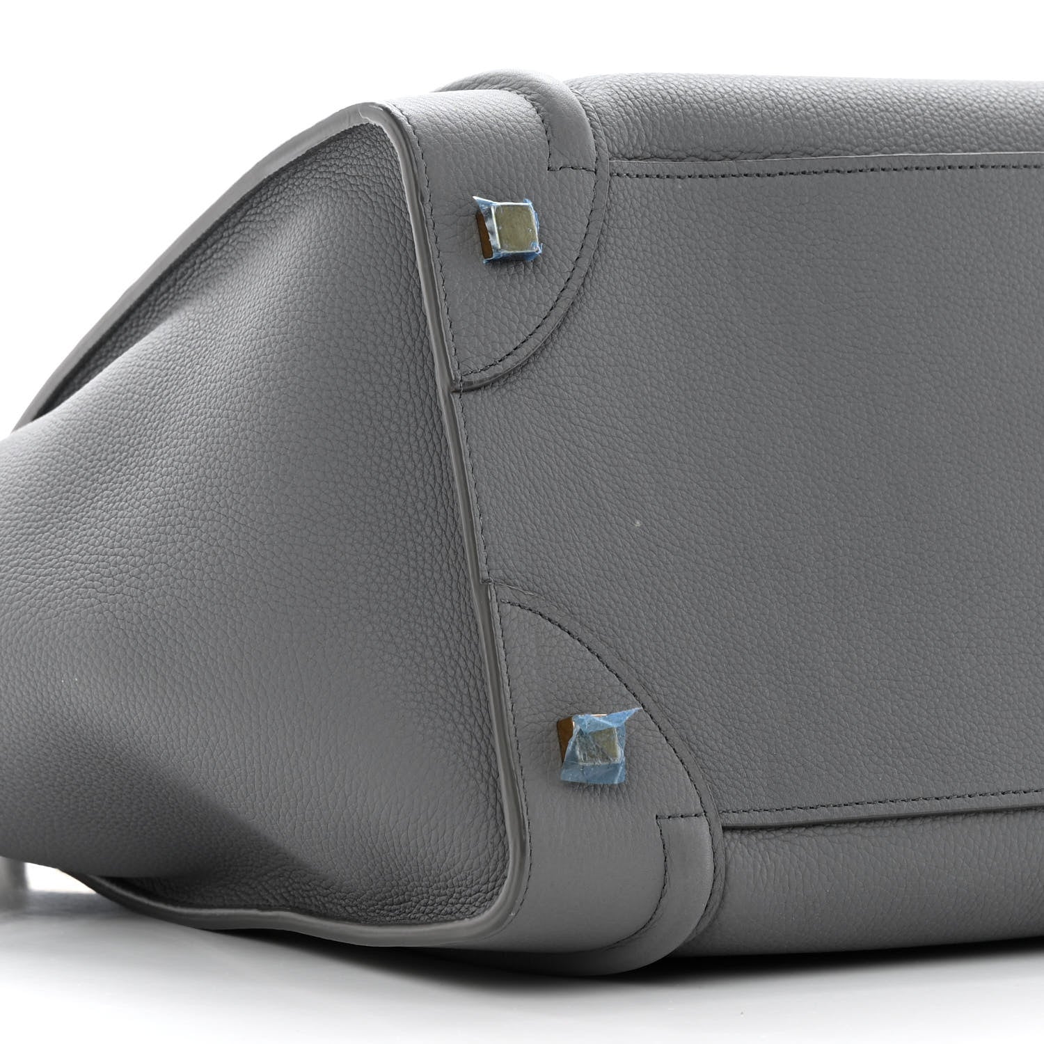 Celine Drummed Calfskin Mini Luggage Kohl 9 of 18