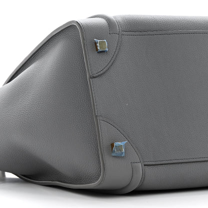 Celine Drummed Calfskin Mini Luggage Kohl 9 of 18