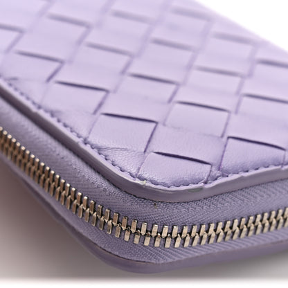 Bottega Veneta Nappa Intrecciato Zip Around Wallet Lavender 10 of 10