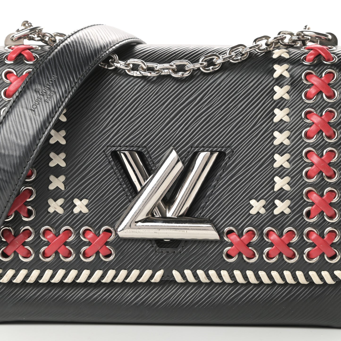 Epi Braided Twist Shoulder Bag MM Black