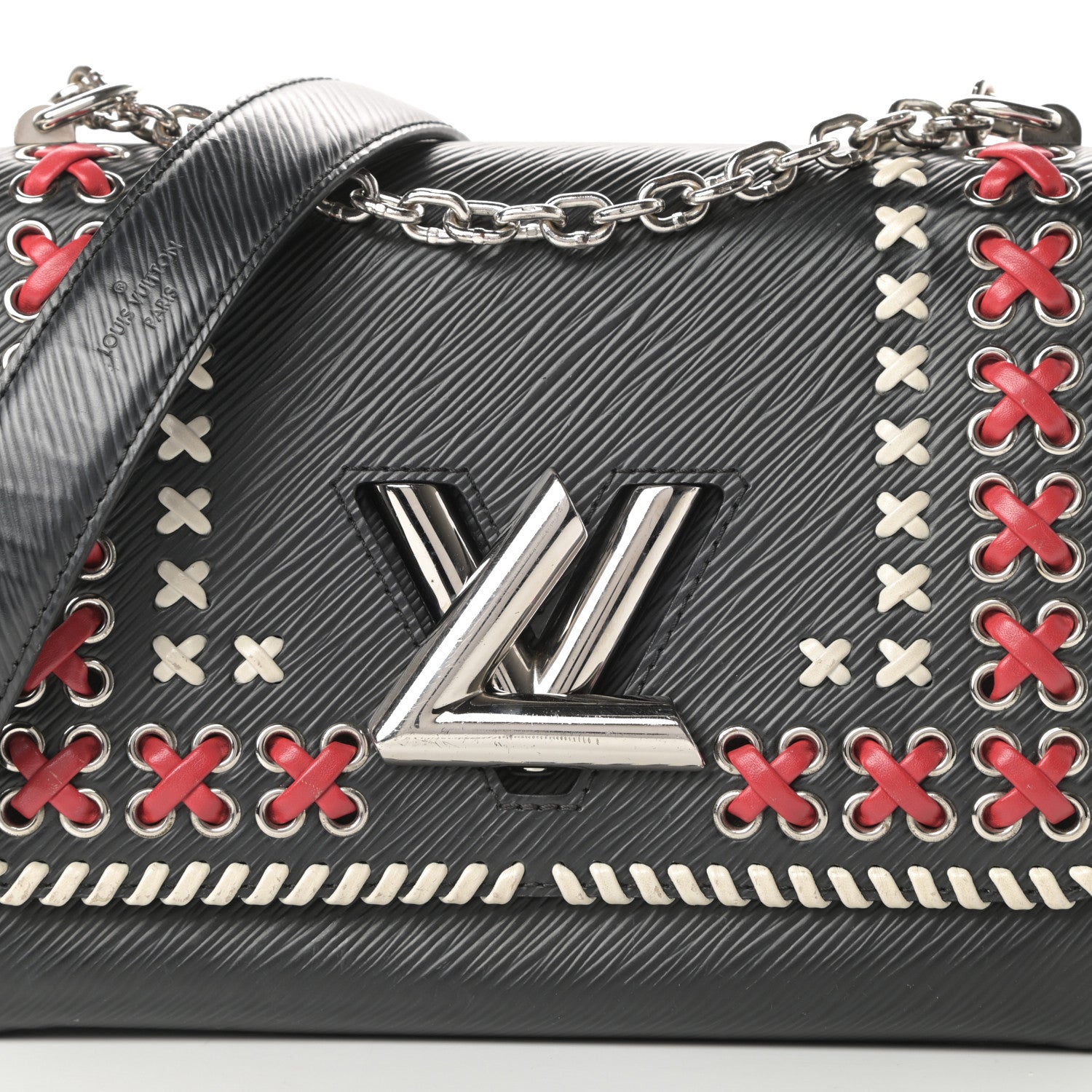 Louis Vuitton Epi Braided Twist Shoulder Bag MM Black 8 of 11