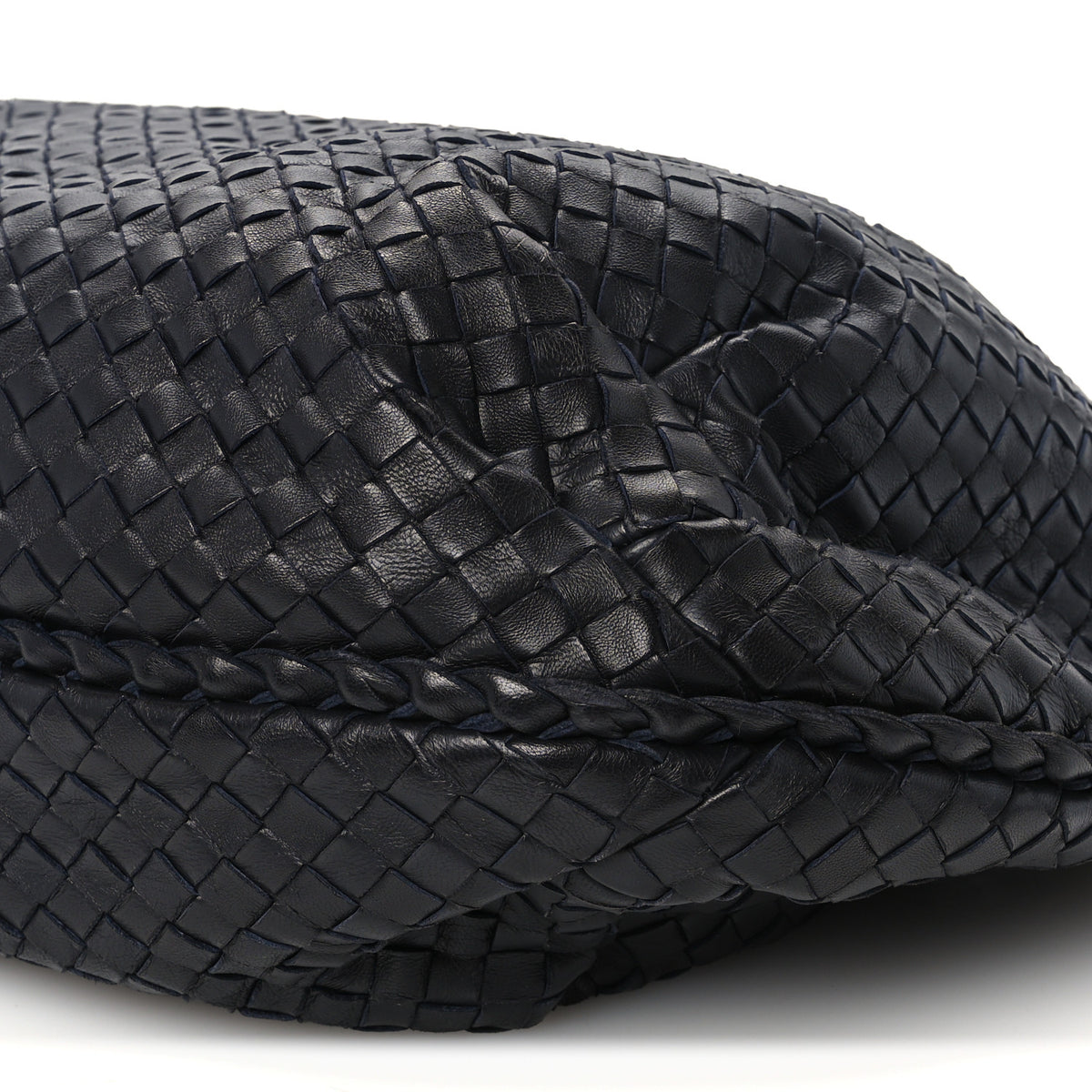 Nappa Intrecciato Large Belly Veneta Hobo Black