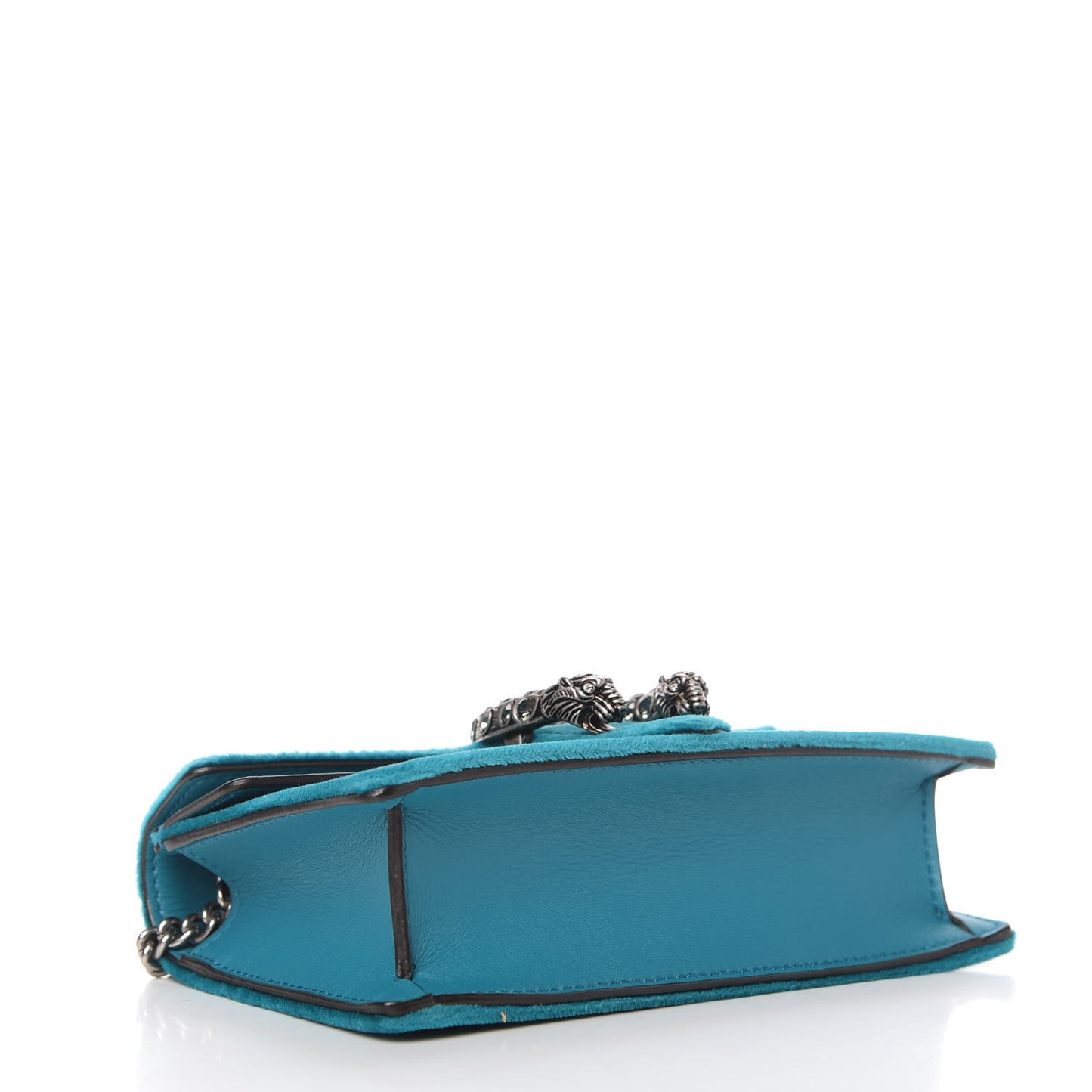 Velvet Super Mini Dionysus Shoulder Bag Pavone Cyan