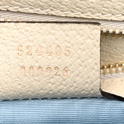 Gucci Textured Calfskin Bee Star Print Small Sylvie Shoulder Bag Mystic White 7 of 10