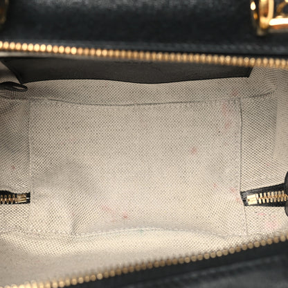 Gucci Sakai Be Green Calfskin Diagonal Stitched Blondie Top Handle Bag Black 5 of 11
