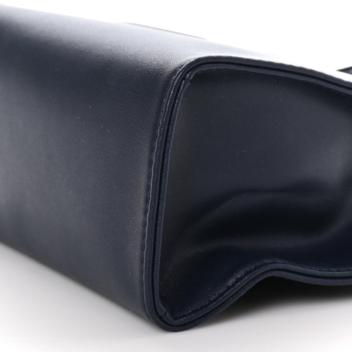 Vegan Leather Small Shopping Bag Navy