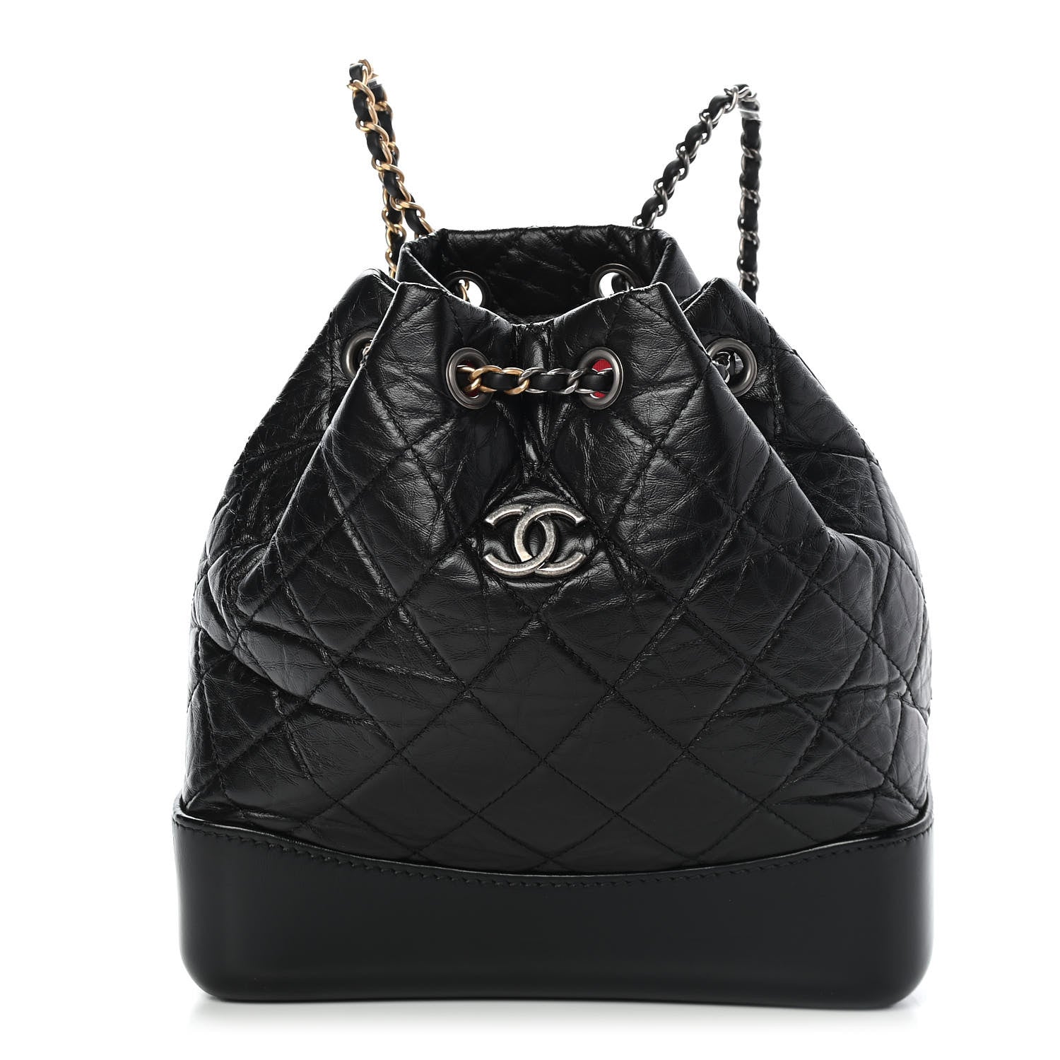 Chanel Aged Calfskin Quilted Small Gabrielle Backpack Black 1 of 10