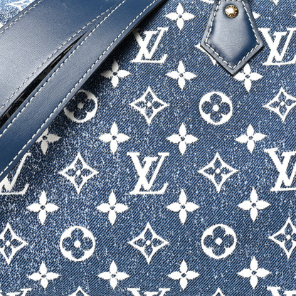 Louis Vuitton Monogram Jacquard Denim Speedy Bandouliere 25 Bleu 7 of 13