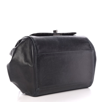 Chanel Lambskin Chocolate Bar Accordion Mademoiselle Flap Black 4 of 25