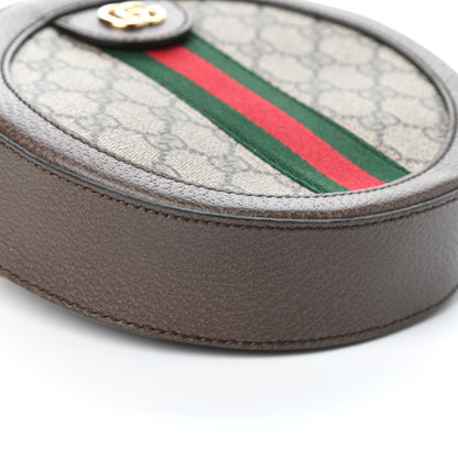 Gucci GG Supreme Monogram Web Mini Ophidia Round Shoulder Bag Brown 8 of 9