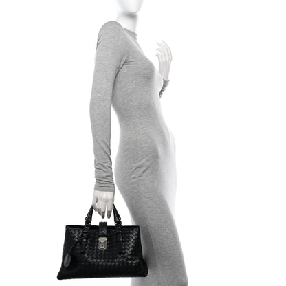 Bottega Veneta Light Calf Intrecciato Small Roma Black 2 of 14