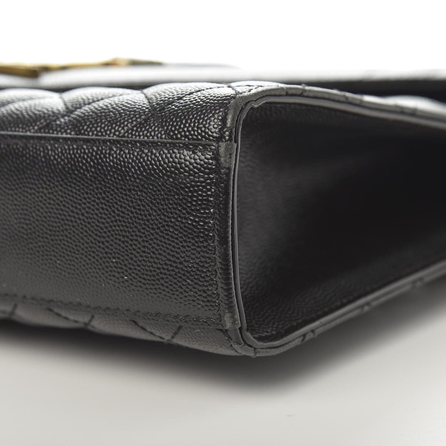 Saint Laurent Grain De Poudre Large Tri-Quilt Monogram Satchel Black 17 of 20