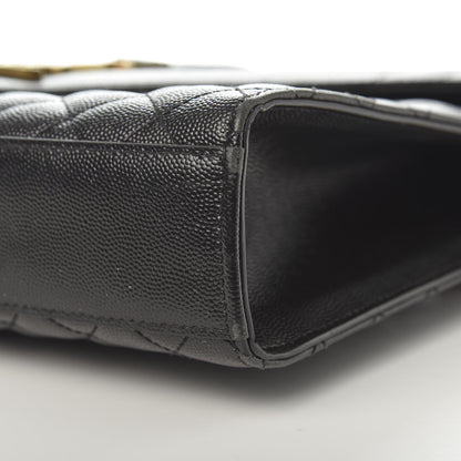 Saint Laurent Grain De Poudre Large Tri-Quilt Monogram Satchel Black 17 of 20