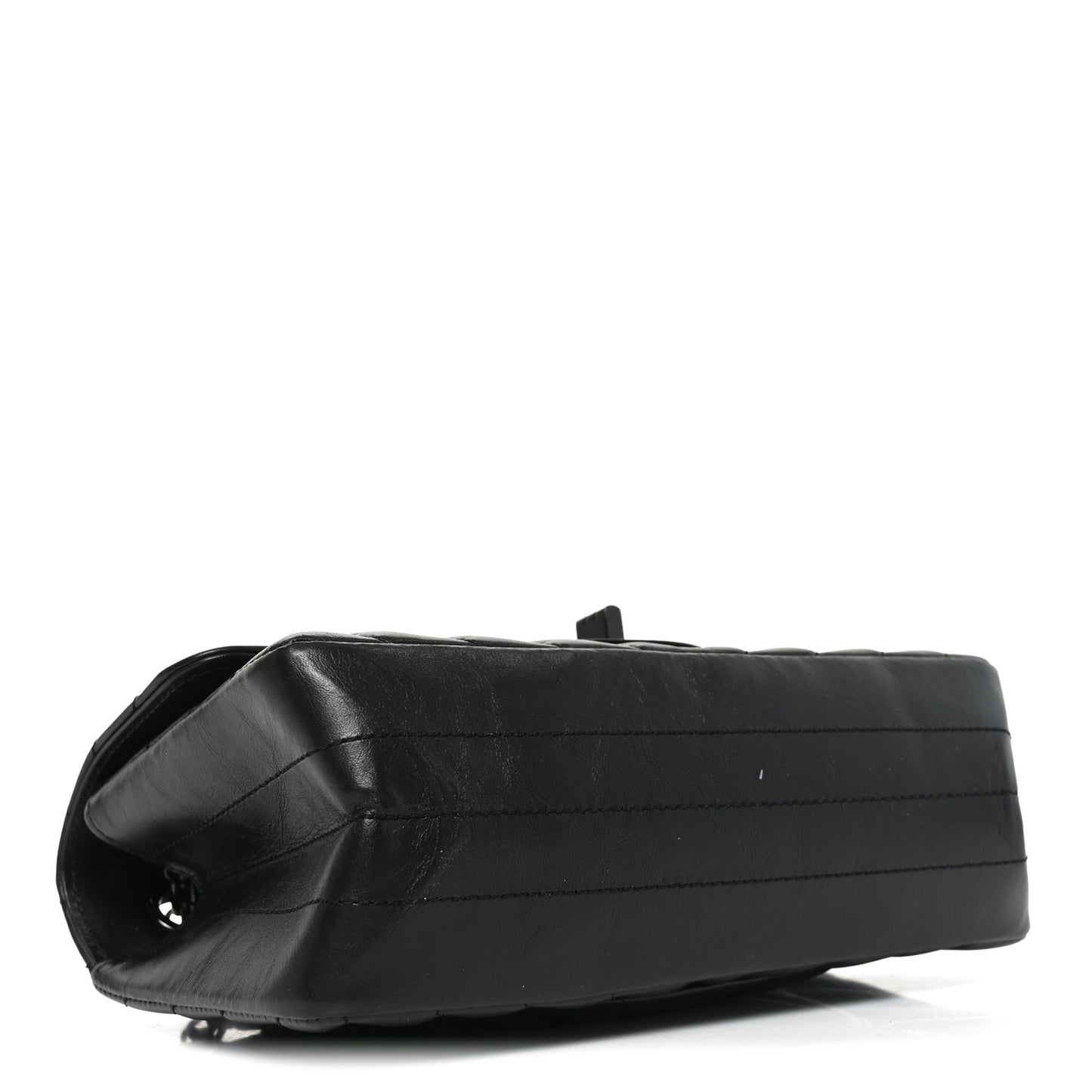 Aged Calfskin Chevron Quilted 2.55 Reissue Mini Flap So Black