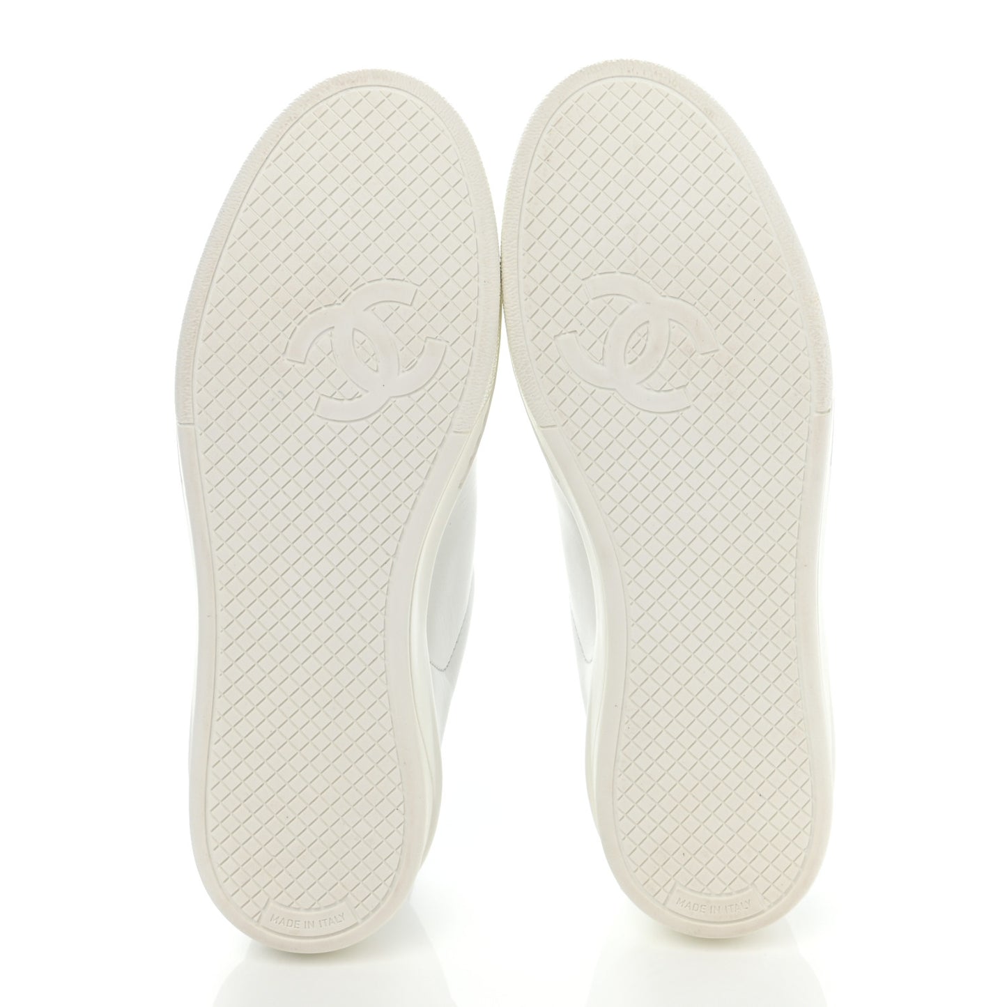 Calfskin CC Sneakers 36 White