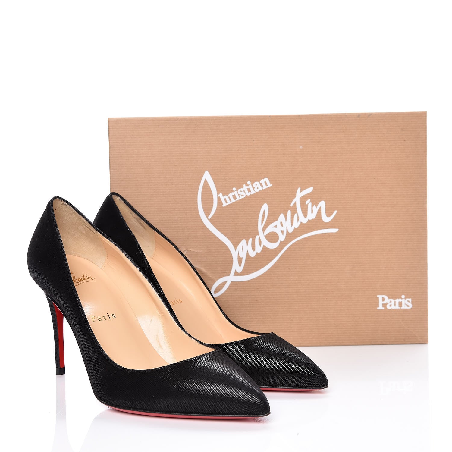 Christian Louboutin Suede Pailette Pigalle Follies 85 Pumps 37 Black 8 of 8