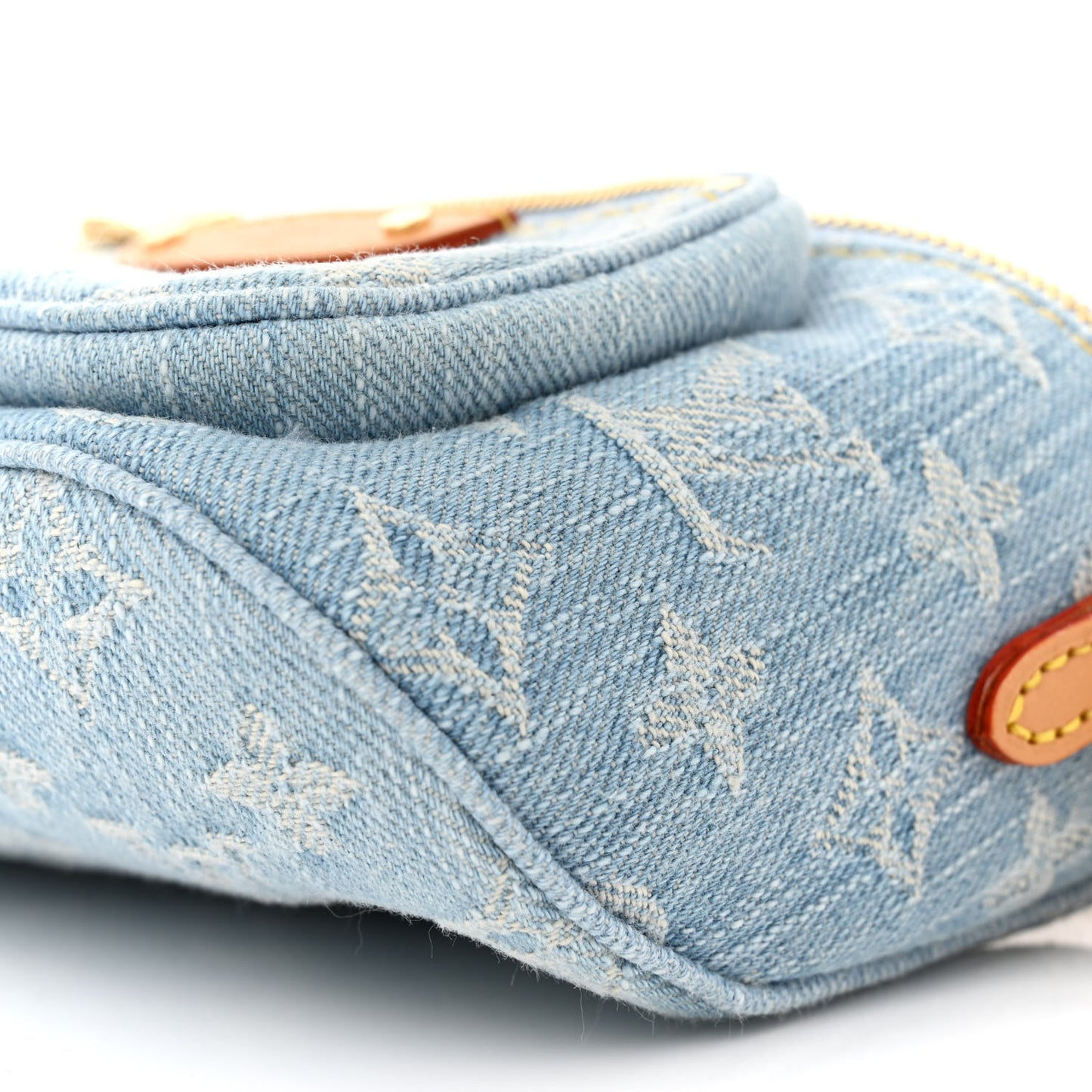 Monogram Denim Mini Bumbag Sky Blue