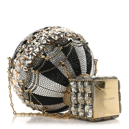 Judith Leiber Crystal Pearl Amelia Hot Air Balloon Minaudiere Clutch Gold 4 of 10
