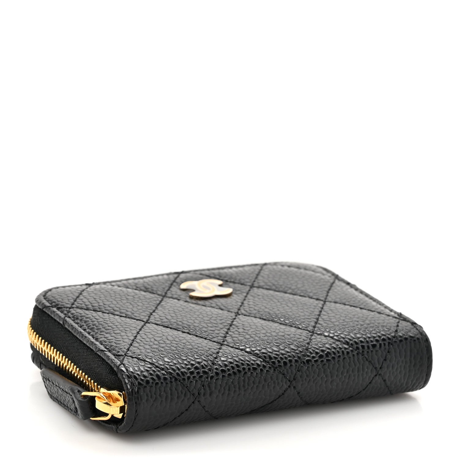 Chanel Caviar Quilted Zip Coin Purse Black 4 of 8