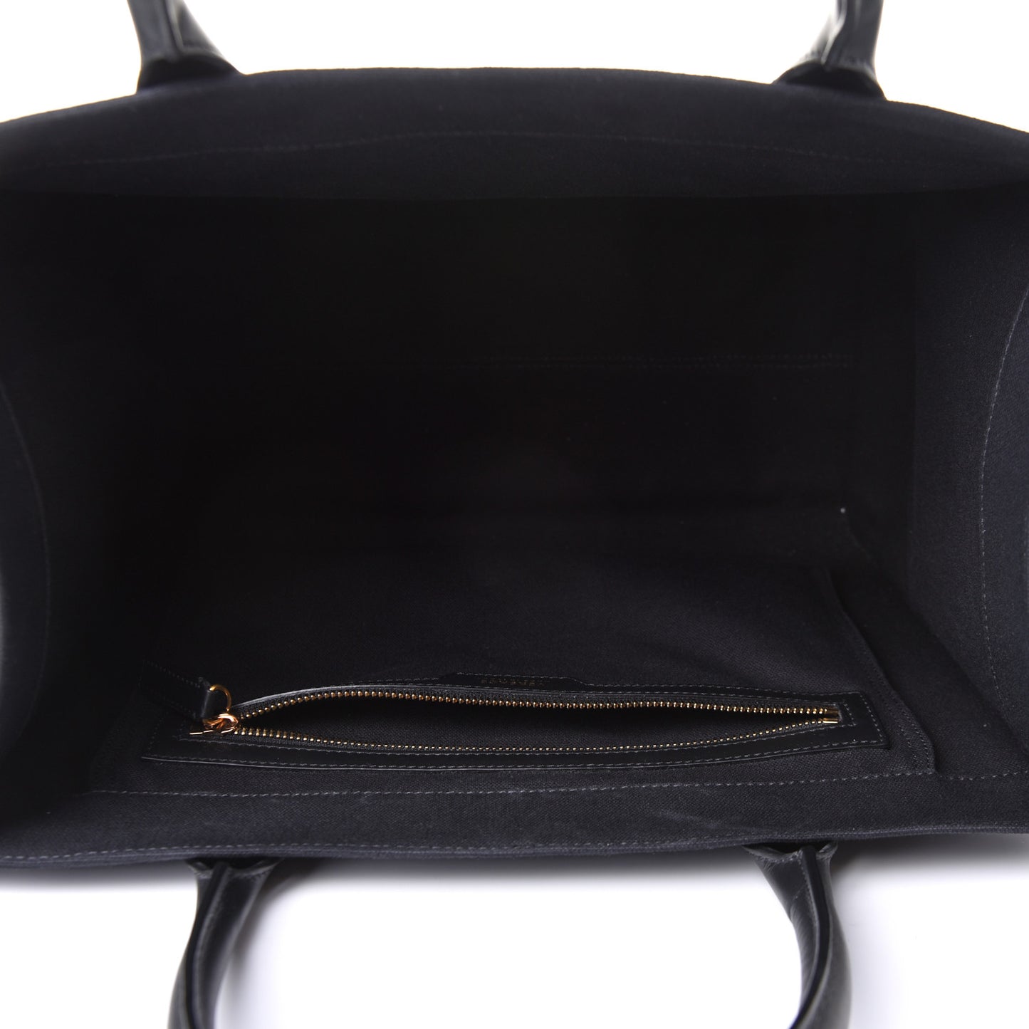 Canvas Suppler Calfskin Cabas GV Signature Tote Black