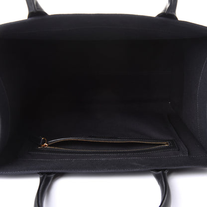 Versace Canvas Suppler Calfskin Cabas GV Signature Tote Black 5 of 13