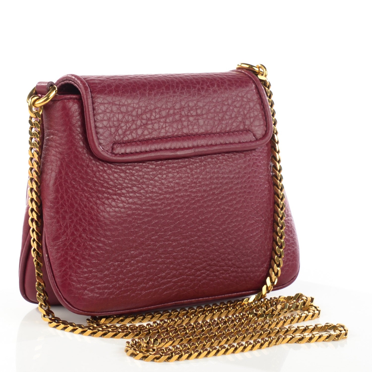 Gucci Cellarius Calfskin Small 1973 Chain Shoulder Bag Cherry Gloss 3 of 7