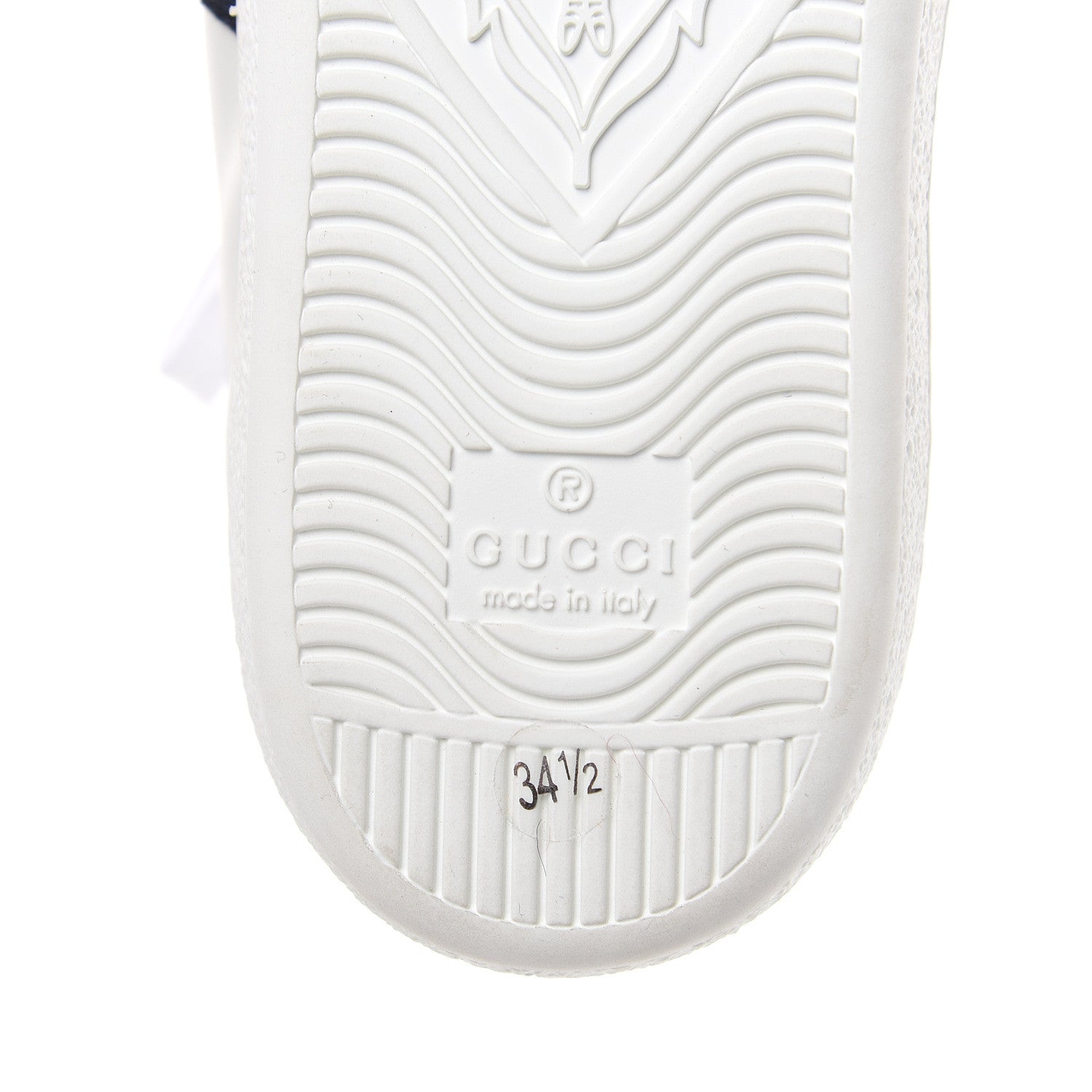 Gucci Calfskin Web Tiger Embroidered Womens Ace Sneakers 34.5 White 7 of 8