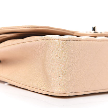 Chanel Iridescent Caviar Quilted Medium Double Flap Beige 9 of 12