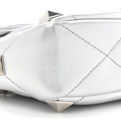 Valentino Garavani Nappa Medium Roman Stud Shoulder Bag Silver 8 of 8